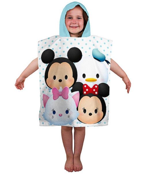 Disney Tsum Tsum Childs Poncho Beach Towel with Hood