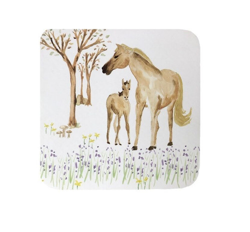Set of 6 National Trust Horse and Foal Cork Backed Coasters