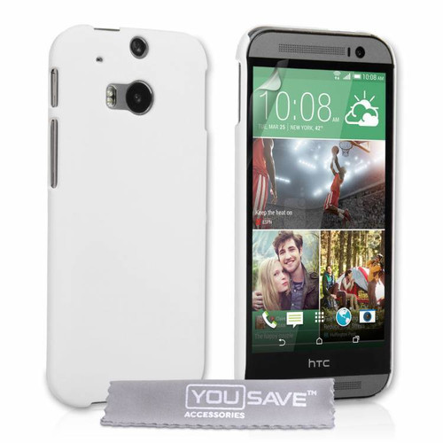 YouSave White Rigid Cover for HTC One M8 HT-DA03-Z350