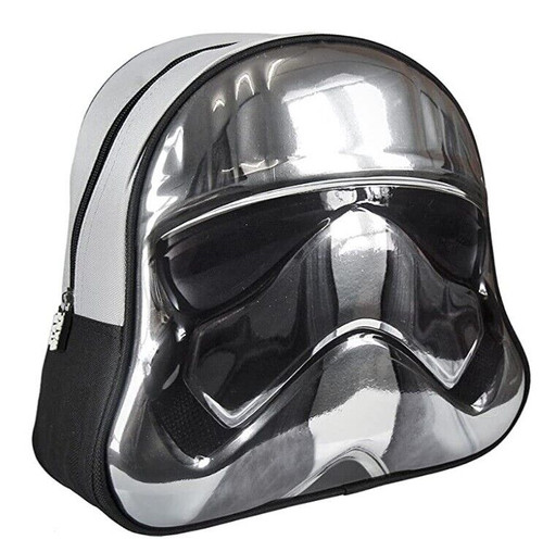Star Wars Small 3D Stormtrooper Backpack Silver Black