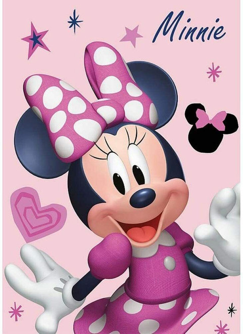 Minnie Mouse Fleece Blanket 140cm (55") X 100cm (39.5") Pink