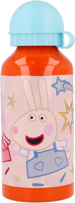 Peppa Pig Aluminium Drinks Bottle Kindness Counts Orange 400ml