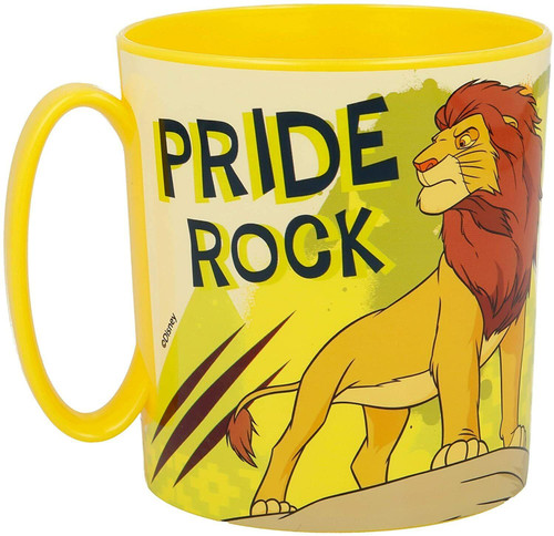 Disney Lion King Yellow Plastic Mug Microwave Compatible