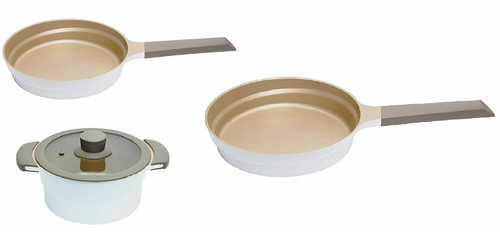 Prestige Moments 3 Piece Pan Set 2 Frypans and Casserole Induction Compatible