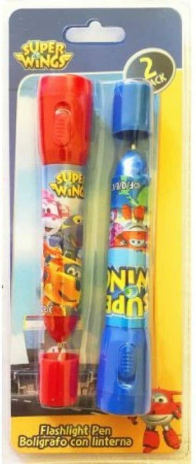 Super Wings Twin Pack of Torches with Built in Ballpoint Pen