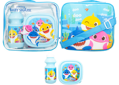 Baby Shark Insulated Lunch Bag with Sandwich Box and Bottle