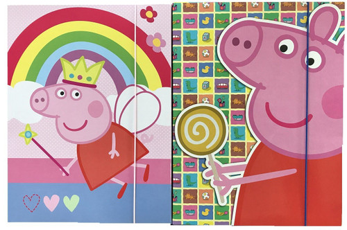 Peppa Pig Twin Pack of Large Document Holders with Elastic Closure Type 3