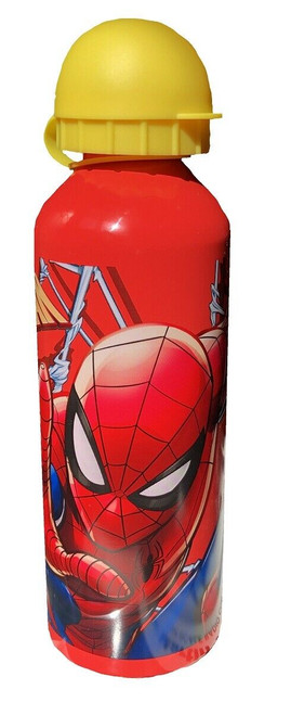 Spiderman Aluminium Drinks Bottle 500ml Red/Yellow