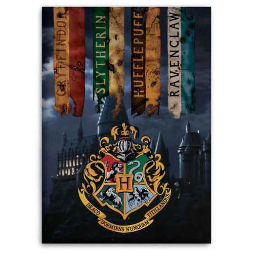 Harry Potter Hogwarts Fleece Blanket 140cm (55") X 100cm (39.3") 100% Polyester