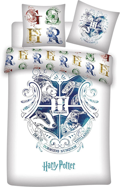 Harry Potter Hogwarts Microfibre Duvet Set Single Size (U.S Twin) 140cm X 200cm