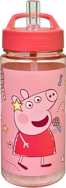 Peppa Pig  Drinks Bottle with Flip Up Dispenser Pink