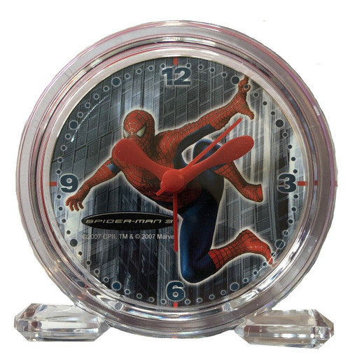 Spiderman Mini Plastic Battery Operated Alarm Clock