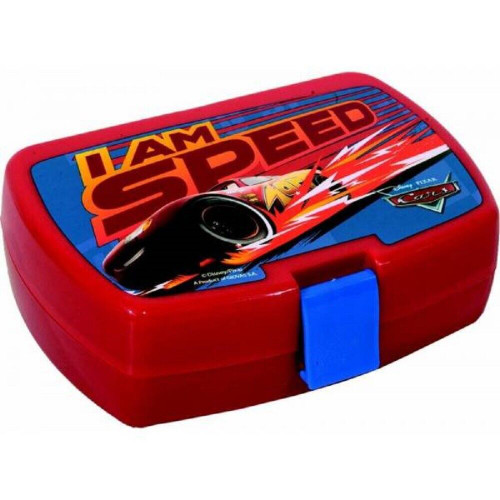 Disney Cars 'I Am Speed'  Small Sandwich Lunch Box Red