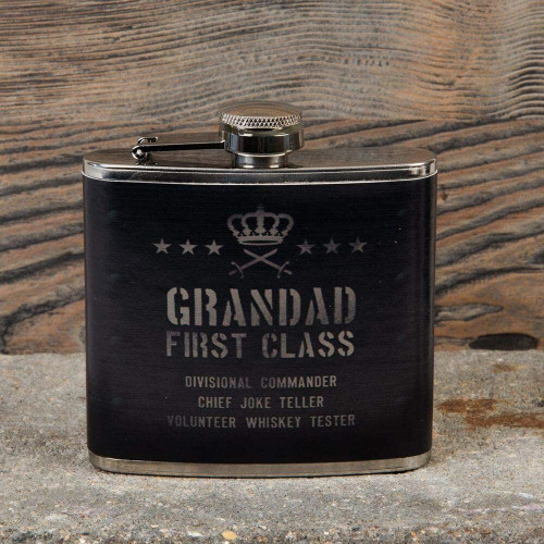 Military Heritage 5oz Hip Flask - Grandad First Class