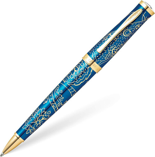 Cross Sauvage Chinese Year of the Rat 2020 Blue Laquer Ballpoint Pen Blister