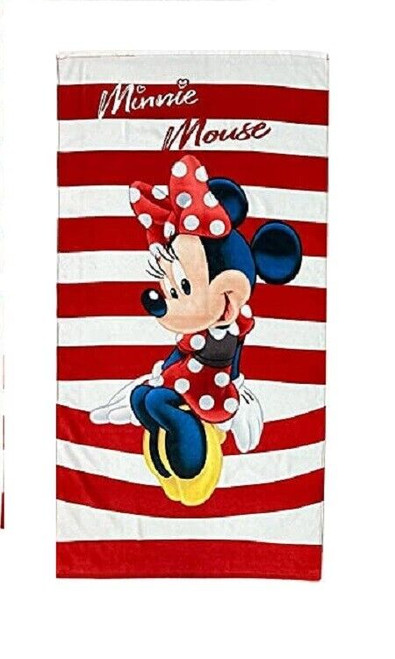 Disney Minnie Mouse 100% Cotton Microfibre Beach Towel Red