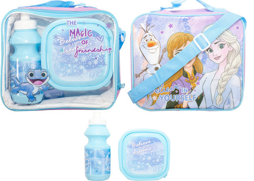 Disney Frozen Insulated Lunch Bag with Sandwich Box and Bottle