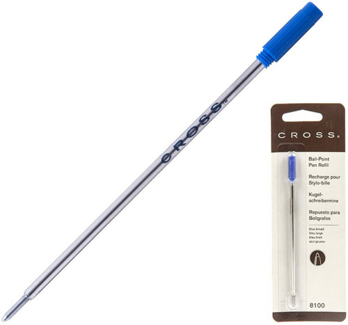Cross Ball Pen Refill Standard Broad Blue 8100 Original Universal