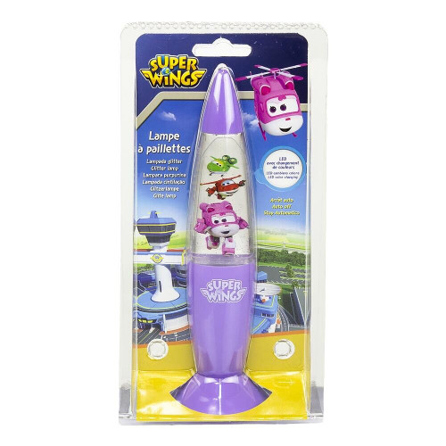 Super Wings Mini Glitter Lamp Purple