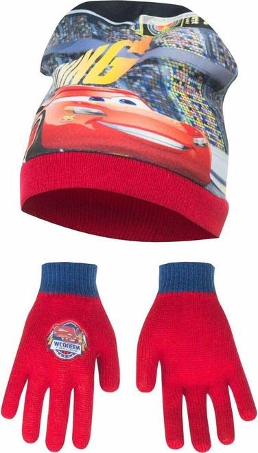 Cars 3 Hat and Glove Set with Lightning McQueen One Size for 3 Years +