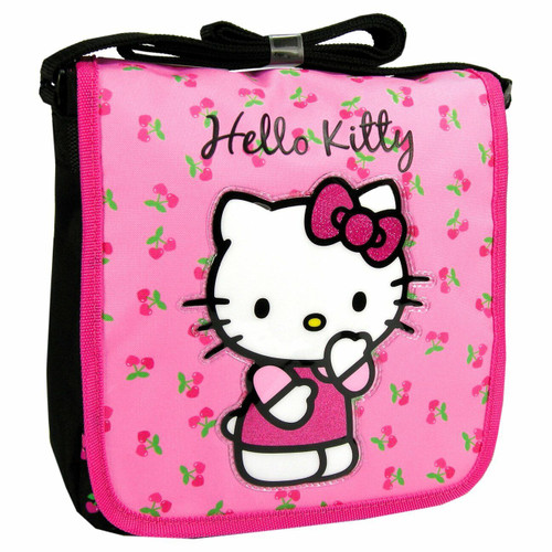 Hello Kitty Small Messenger Shoulder Bag Pink / Black