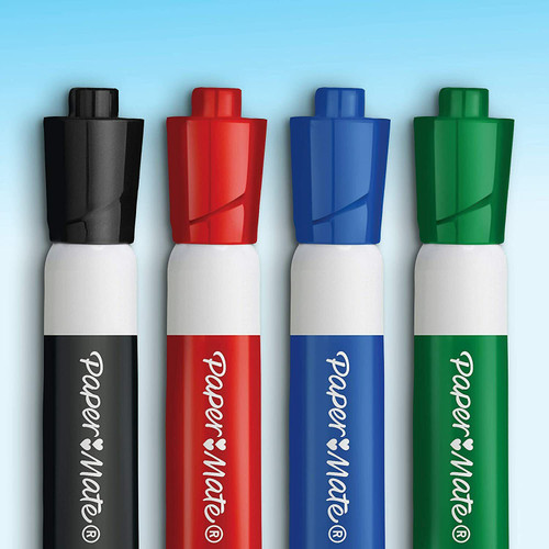 Papermate Whiteboard Marker Pens Chisel Tip Multicolour Pack
