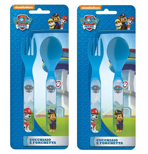 Paw Patrol Cutlery Set Fork and Spoon Twin Pack