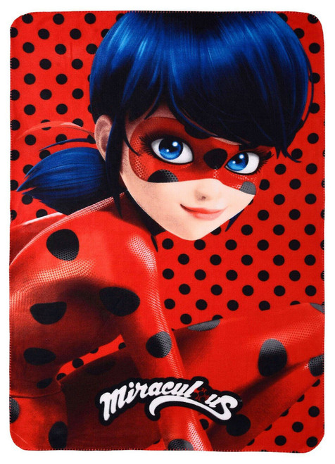 Miraculous Ladybug Red Fleece Blanket 140cm (55") X 100cm (39.5")