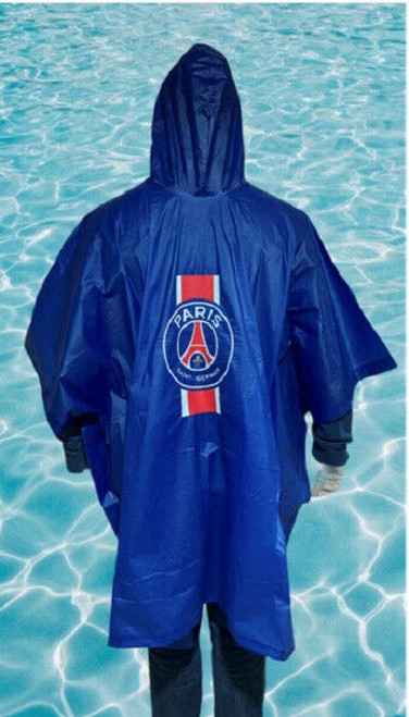 Paris St Germain Full Size Rain Poncho Size XL - XXL Blue