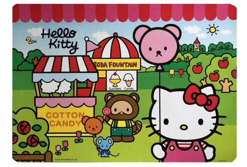 2 X Hello Kitty Place Mats Cotton Candy 40cm (16") X 30cm (12") Pink