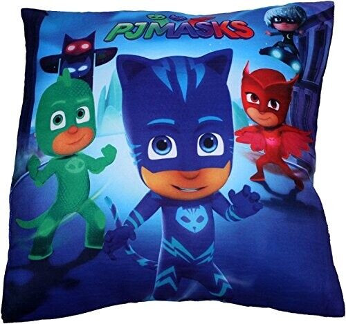 PJ Masks Cushion Featuring Catboy, Gekko and Owlette 16" X 16" (40cm X 40cm)