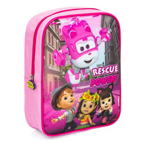 Super Wings Rescue Power Small Light Pink Canvas Backpack