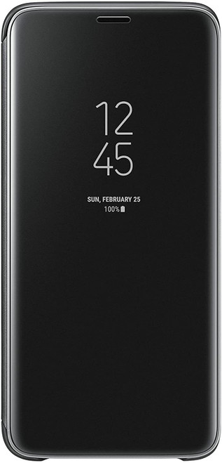 Original Samsung Clear View Standing Cover for Galaxy S9 Black - EF-ZG960CBEGWW