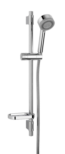 Croydex 3 Function Chrome Shower Riser Set with Soap Dish