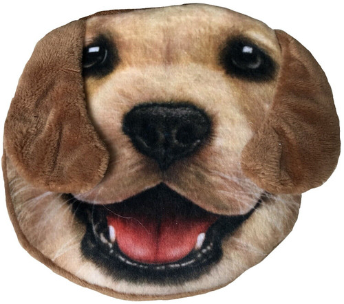 Cute Dog Velour Coin Purse with Zip Opening