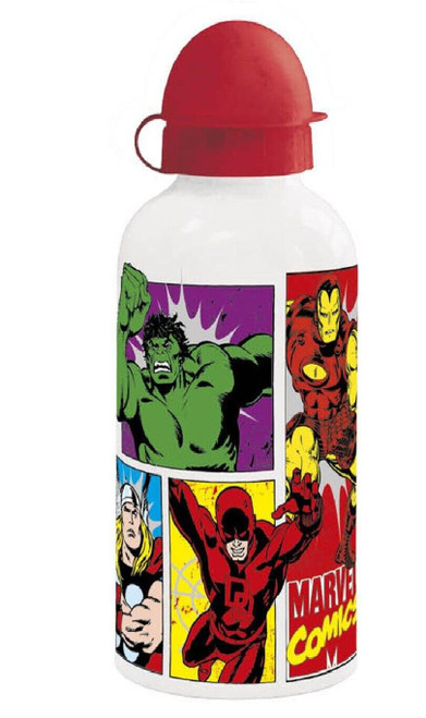 Avengers Aluminium Drinks Bottle 500ml White