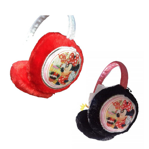 Minnie Mouse Fluffy Ear Muffs with Adjustable Head Band