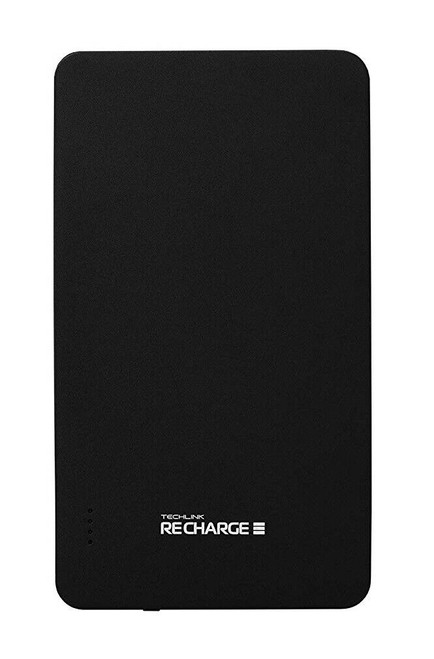 Techlink Recharge 5000 Power Bank Charger with Apple Lightning and USB-C Black