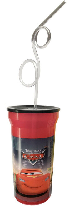 Disney Cars Lidded Drinking Cup with Curly Straw