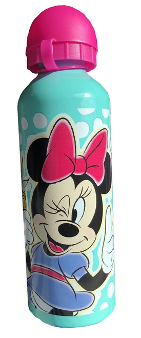 Minnie Mouse Aluminium Drinks Bottle Polka Dot Peppermint Green 500ml