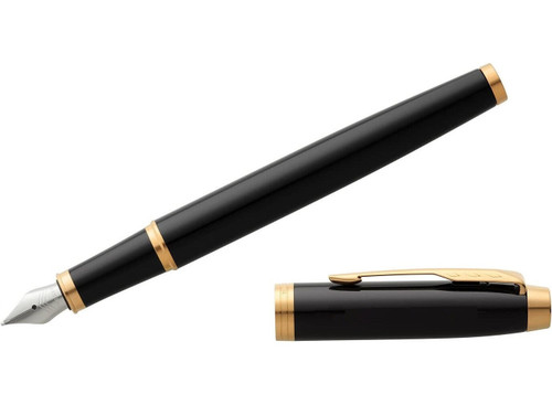 Parker IM Matte Black Fountain Pen with Fine Nib and Gold Features