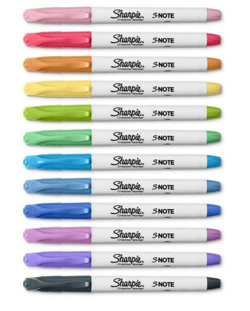 Sharpie S-Note Creative Marker Pen Choice of 12 Colours