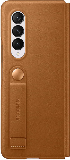 Samsung Galaxy Z Fold 3 Leather Flip Cover Official Samsung Case Brown