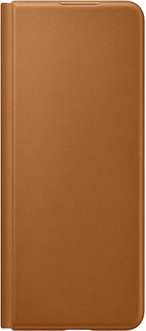 Samsung Galaxy Z Fold 3 Leather Flip Cover Official Samsung Case Brown