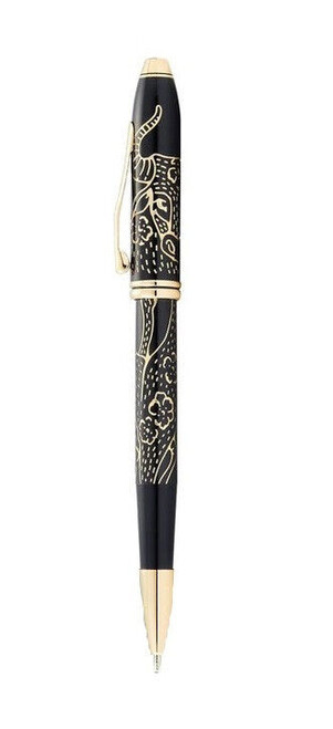 Cross Townsend Chinese Year of the Ox Black and Gold Laquer Ballpen