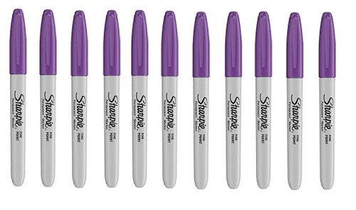 Sharpie Fine Permanent Marker Pen Valley Girl Violet 12 Pack