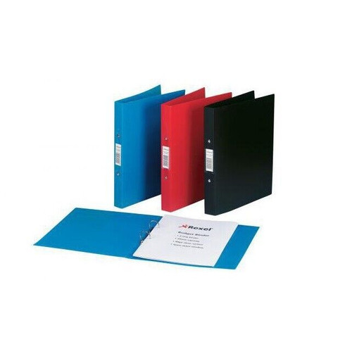 Rexel Budget A4 Ring Binder 25mm Spine 2 Ring Polypropylene Wipe Clean