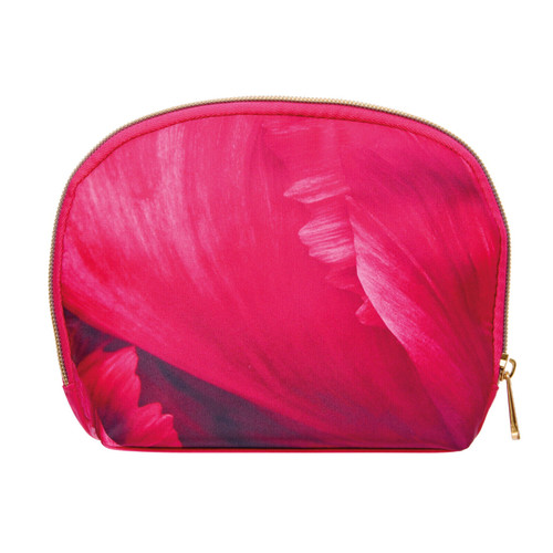 Danielle Creations Fuschia Floral Large Oval Cosmetic Bag