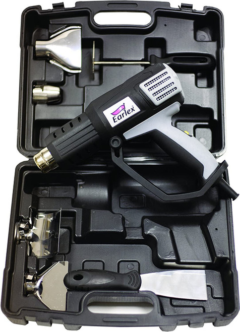 BULK DEAL 5 X Earlex Heat Guns Incl. nozzle attachments, scraper and carry case