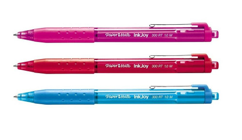 BULK DEAL 500 Paper Mate Inkjoy 300RT 1.0mm Medium Retractable Ballpoint Pens